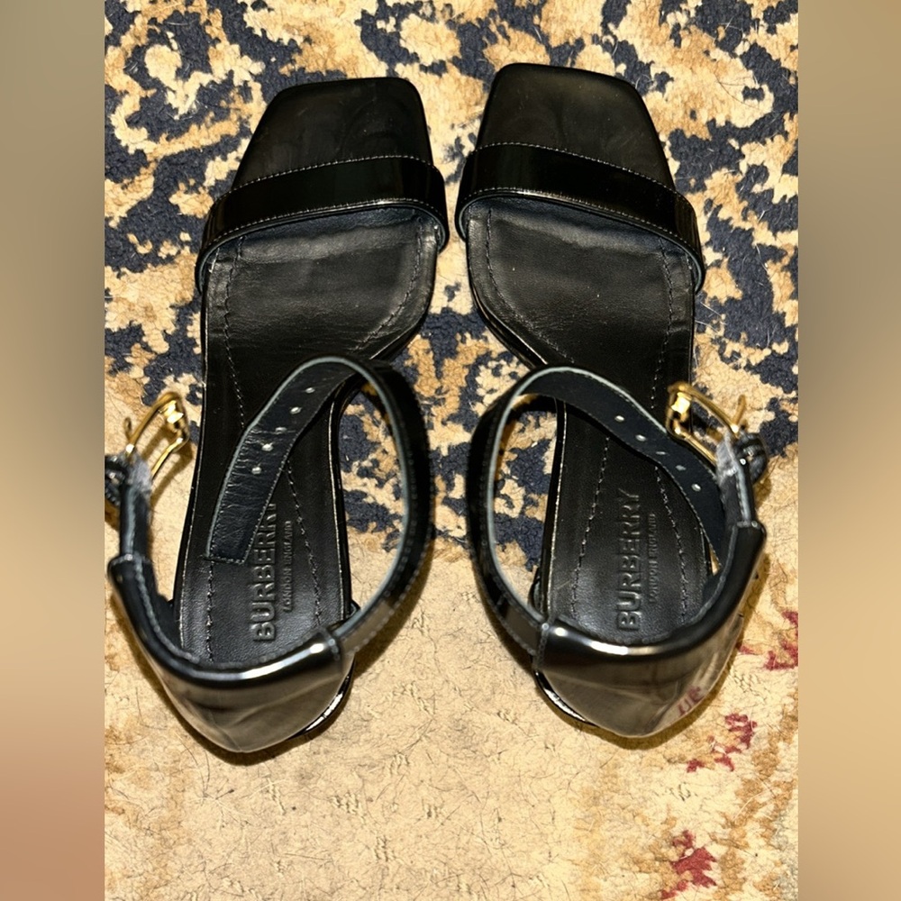 Burberry open toe heels